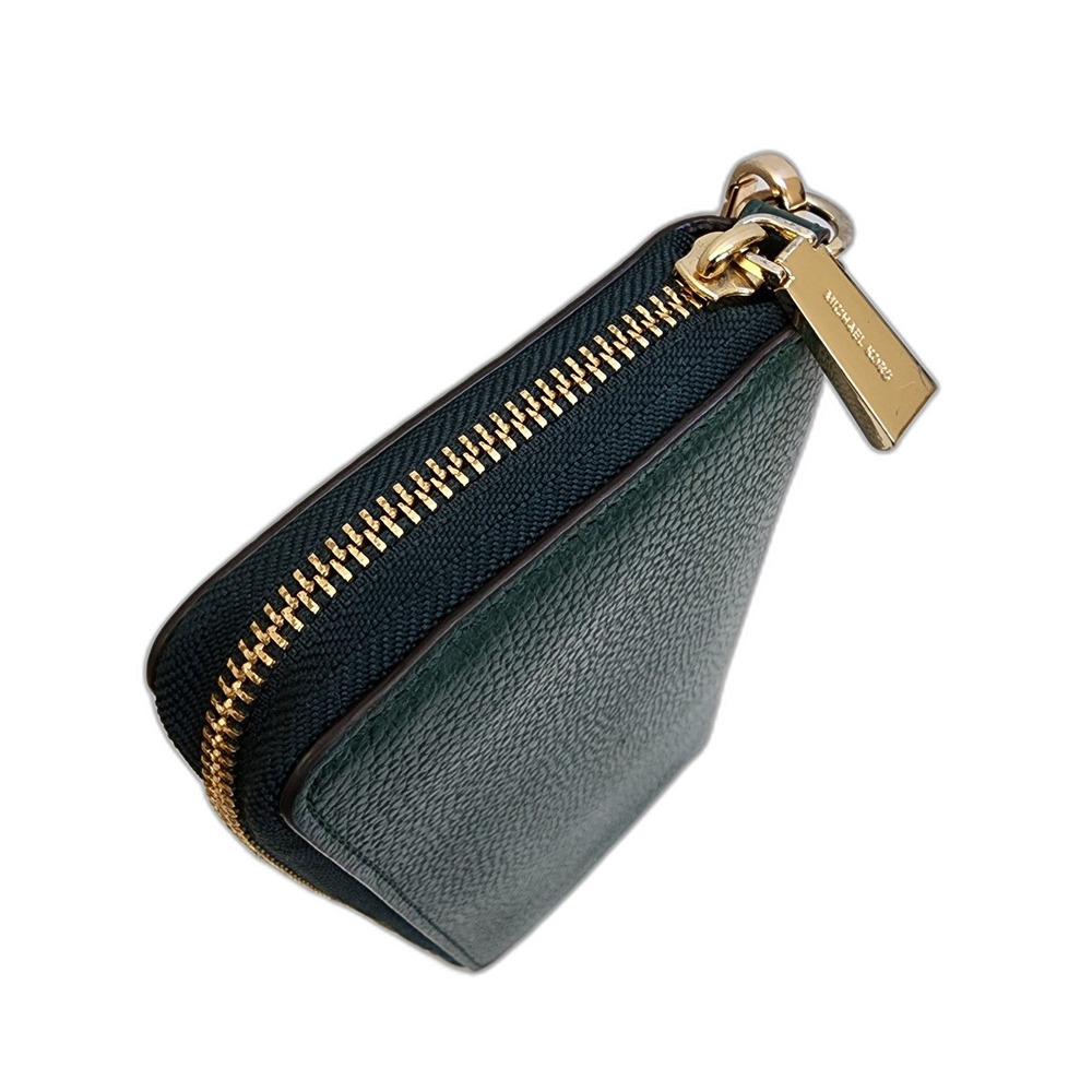 Michael Kors Large Pebbled Leather Zip Around Continental Wallet Green - Picture 7 of 7